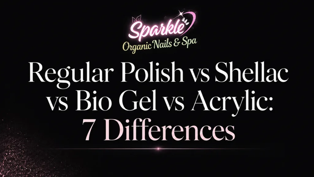 Shellac vs Bio Gel vs Acrylic and regular polish comparison in London Ontario